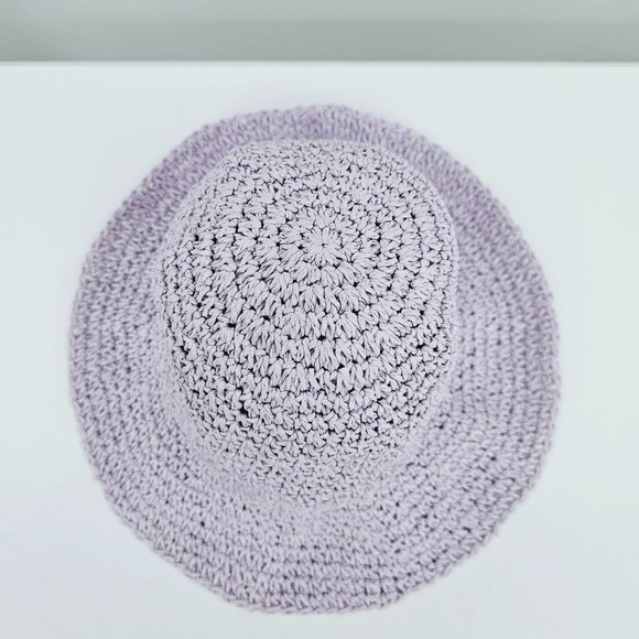 Divided H&M Bucket Hat L Lavender Purple Paper Floppy 90s Retro Vintage Classic - Picture 4 of 13